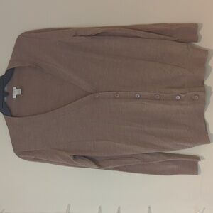 J. Crew Camel V-Neck Wool Cardigan, Size S